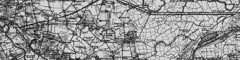 Old map of Tunstall in 1898