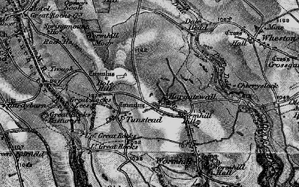 Old map of Tunstead in 1896