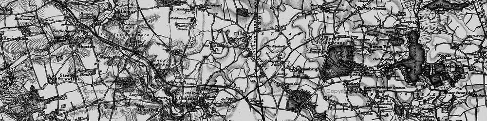Old map of Tunstead in 1898