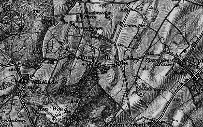 Old map of Tunworth in 1895