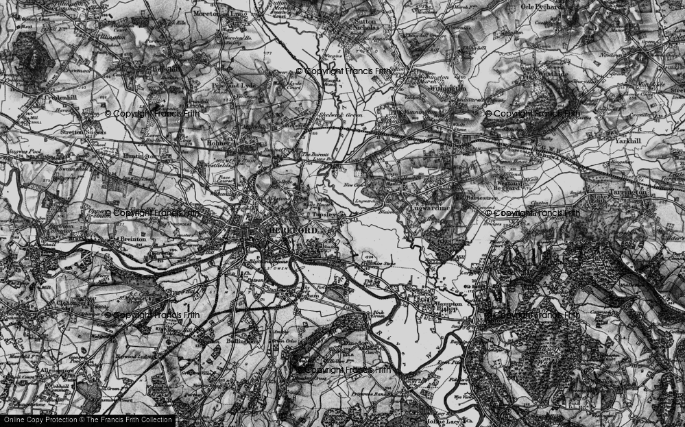 Old Map of Tupsley, 1898 in 1898