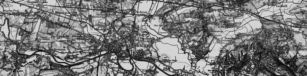 Old map of Tupsley in 1898