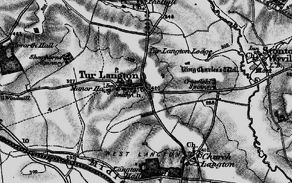 Old map of Tur Langton in 1899