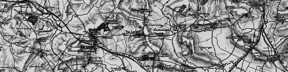 Old map of Tur Langton in 1899
