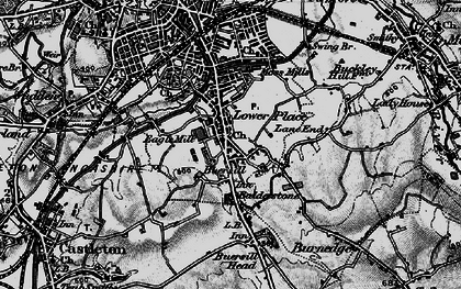 Old map of Turf Hill in 1896