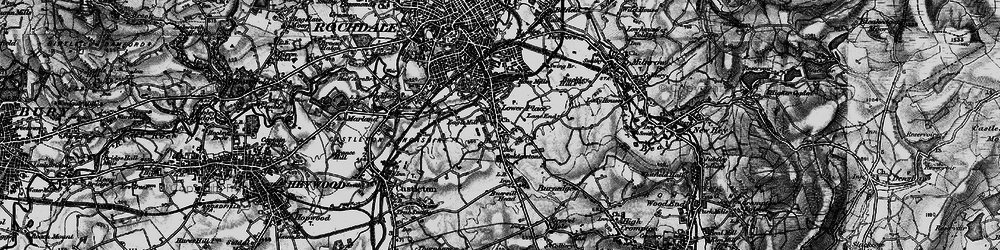 Old map of Turf Hill in 1896