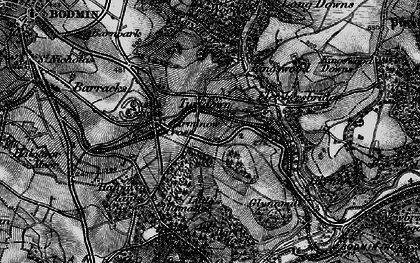 Old map of Turfdown in 1895