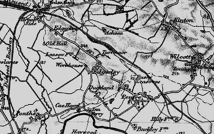 Old map of Turfmoor in 1899