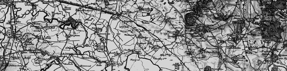 Old map of Turfmoor in 1899