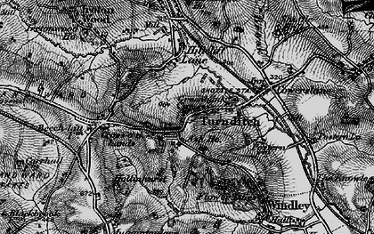 Old map of Turnditch in 1895