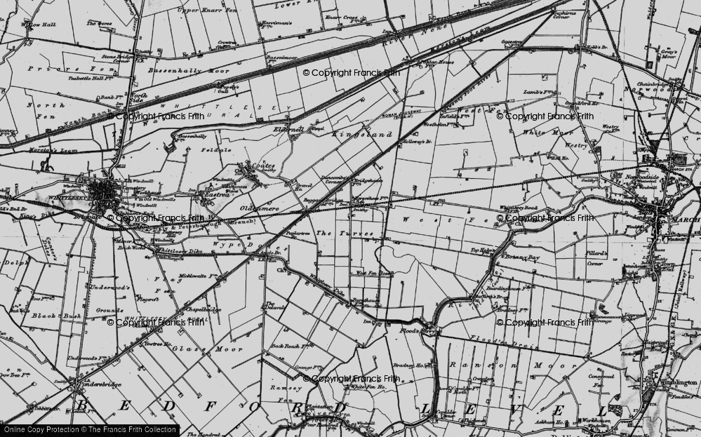 Old Map of Turves, 1898 in 1898