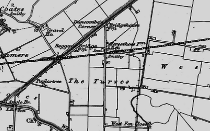 Old map of Turves, The in 1898