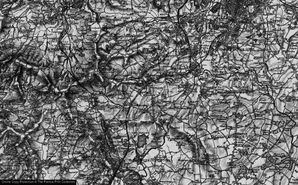 Old Map of Turves Green, 1899 in 1899