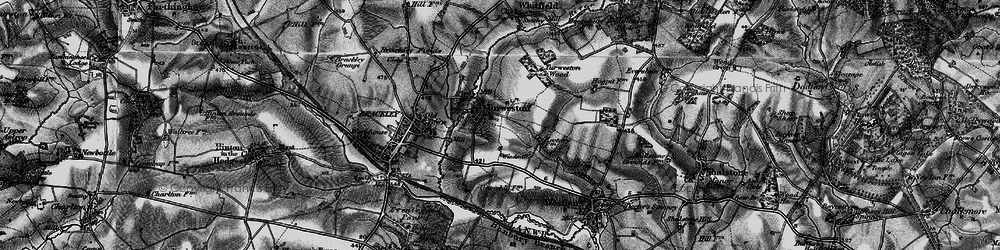 Old map of Turweston in 1896