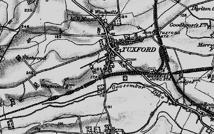 Old map of Tuxford in 1899