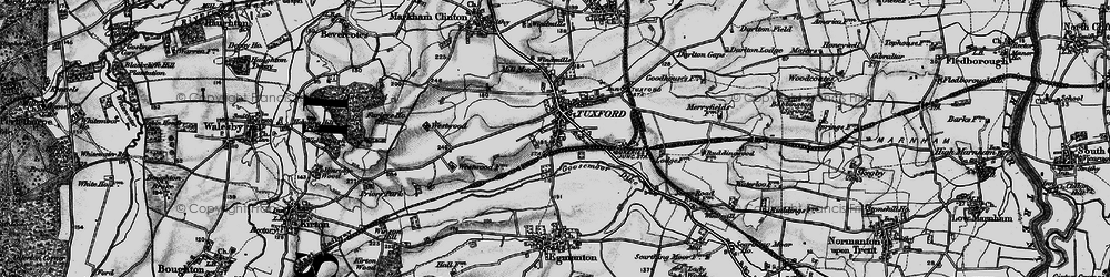 Old map of Tuxford in 1899