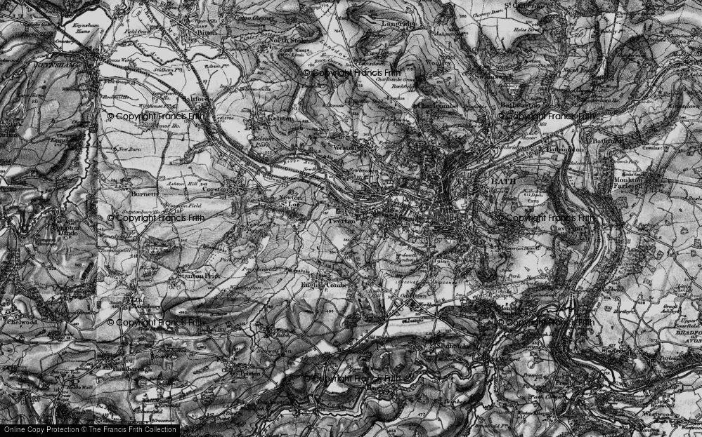 Old Map of Twerton, 1898 in 1898