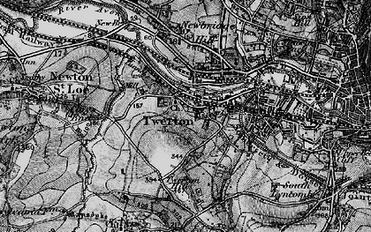 Old map of Twerton in 1898