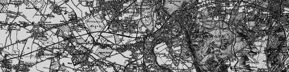 Old map of Twickenham in 1896