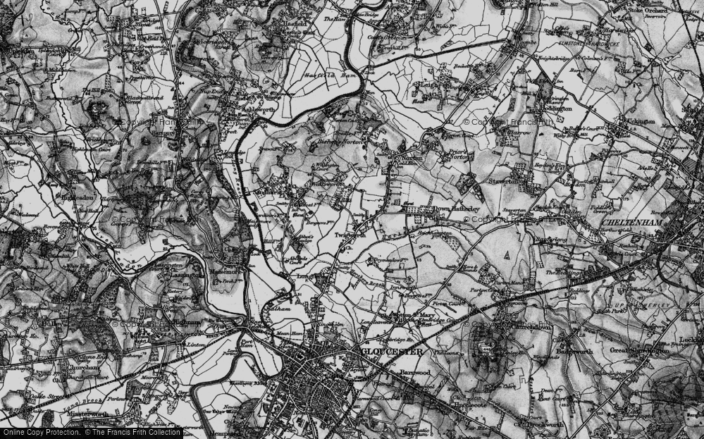 Old Map of Twigworth, 1896 in 1896