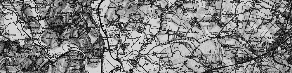 Old map of Twigworth in 1896