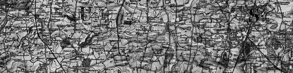 Old map of Twineham in 1895