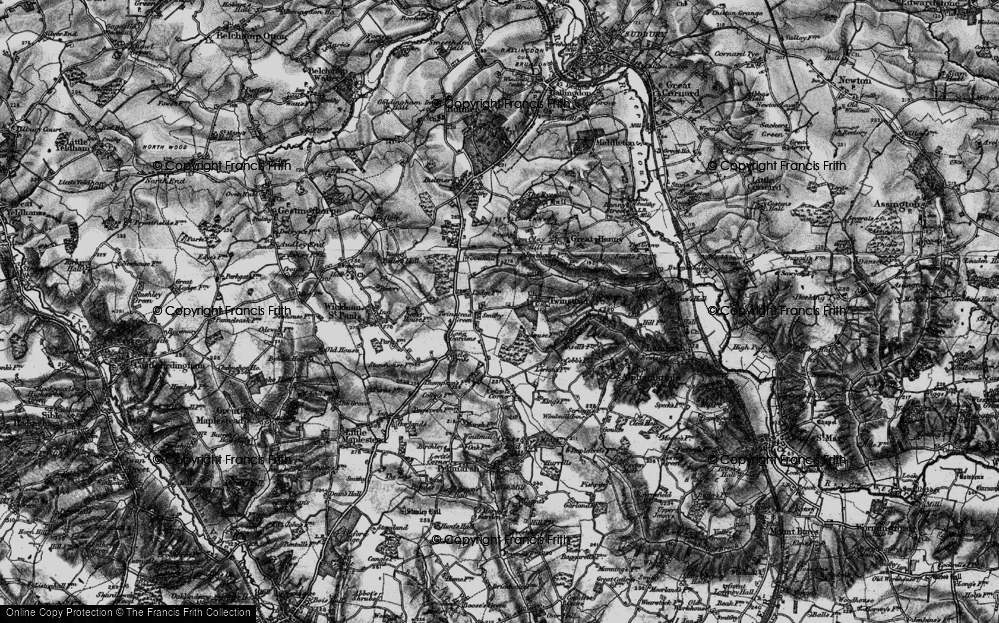 Old Map of Twinstead Green, 1895 in 1895