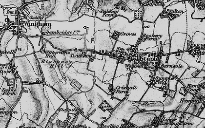 Old map of Twitham in 1895