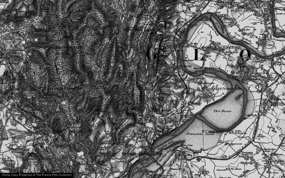 Old Map of Two Bridges, 1896 in 1896