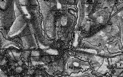 Old map of Beardown Tors in 1898