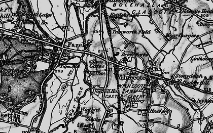 Old map of Two Gates in 1899