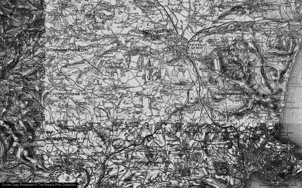 Old Map of Two Mile Oak Cross, 1898 in 1898