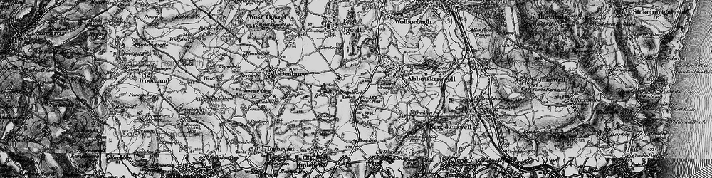Old map of Two Mile Oak Cross in 1898