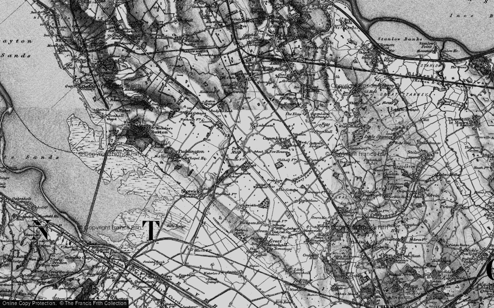 Old Map of Two Mills, 1896 in 1896