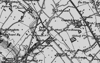 Old map of Two Mills in 1896