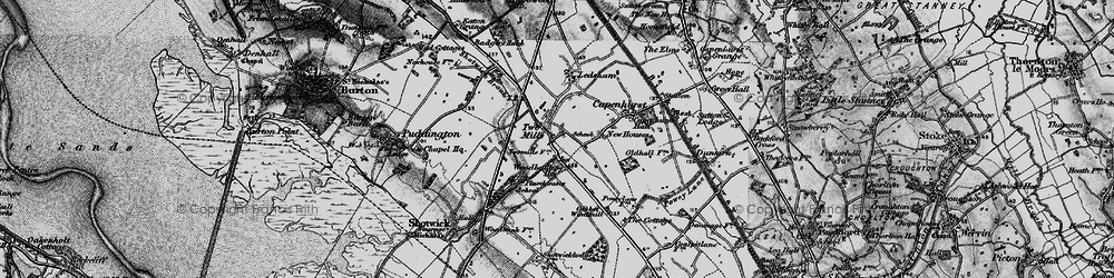 Old map of Two Mills in 1896