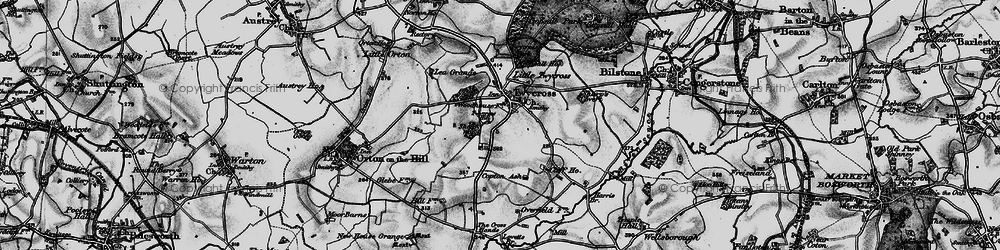 Old map of Twycross in 1899