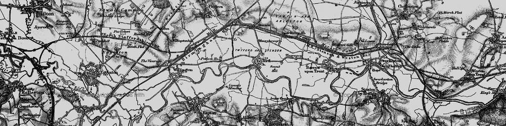 Old map of Twyford in 1895