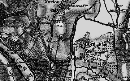 Old map of Twyford in 1898