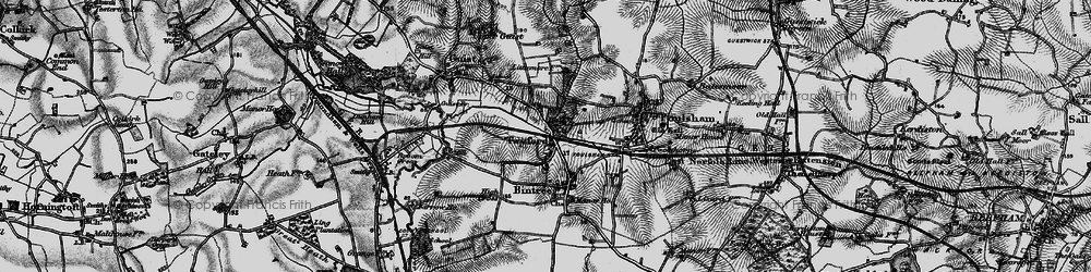 Old map of Twyford in 1898