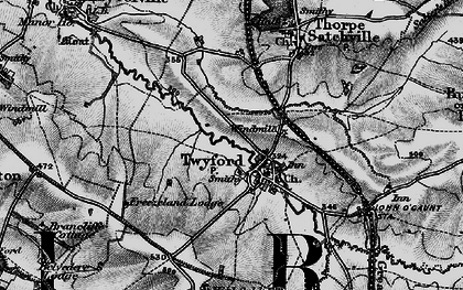 Old map of Twyford in 1899