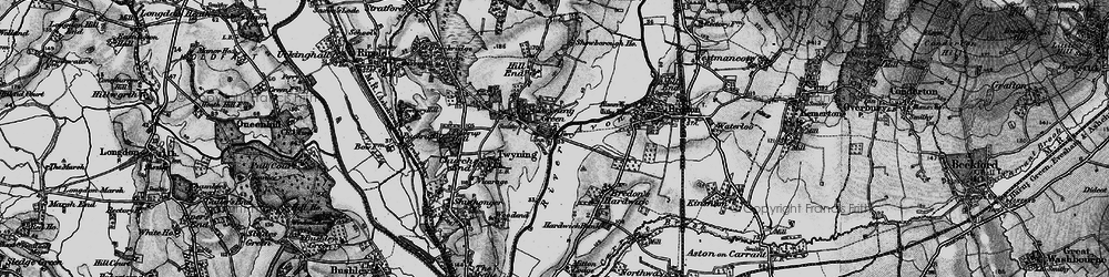 Old map of Twyning Green in 1898