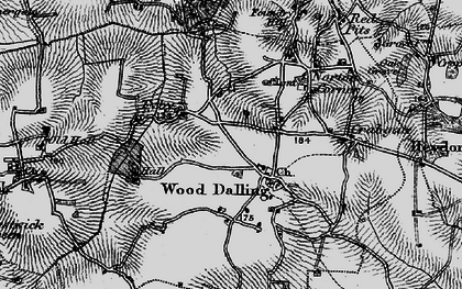 Old map of Tyby in 1898