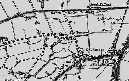 Old map of Tydd St Mary in 1898