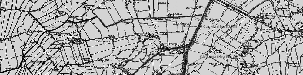 Old map of Tydd St Mary in 1898