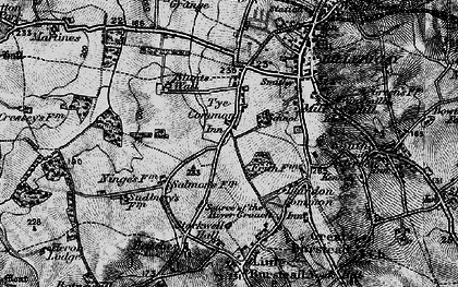 Old map of Tye Common in 1896