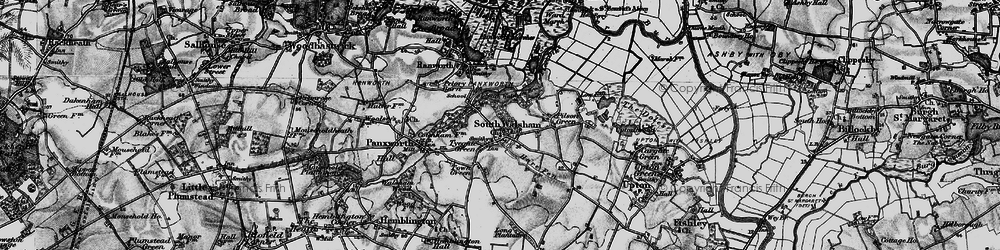 Old map of Tyegate Green in 1898