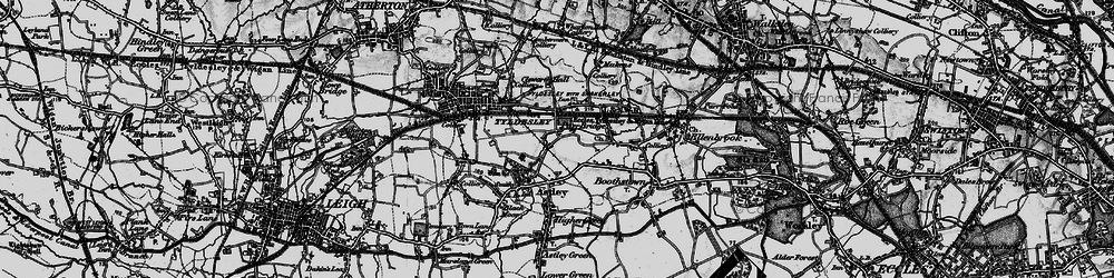 Old map of Tyldesley in 1896
