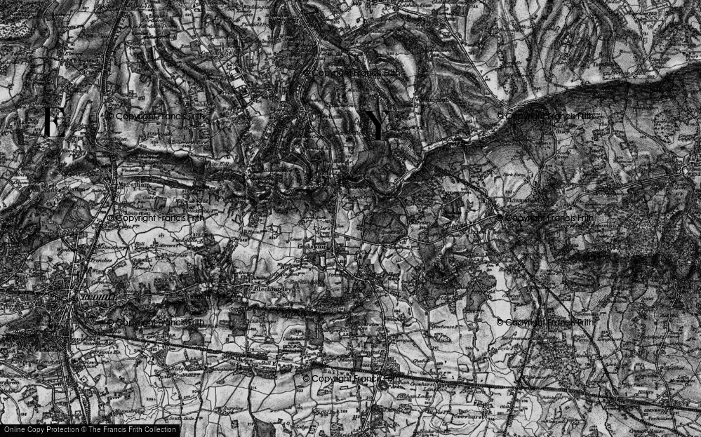 Old Map of Tyler's Green, 1895 in 1895