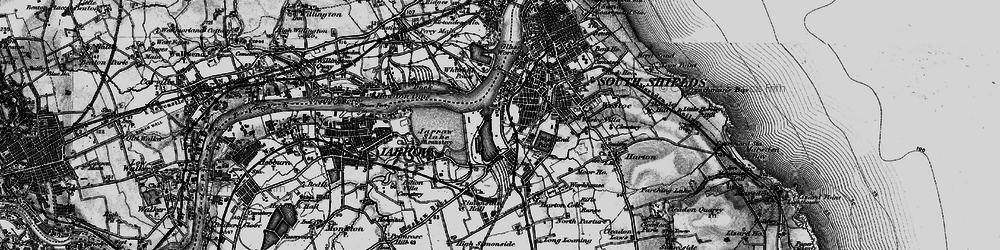 Old map of Tyne Dock in 1898